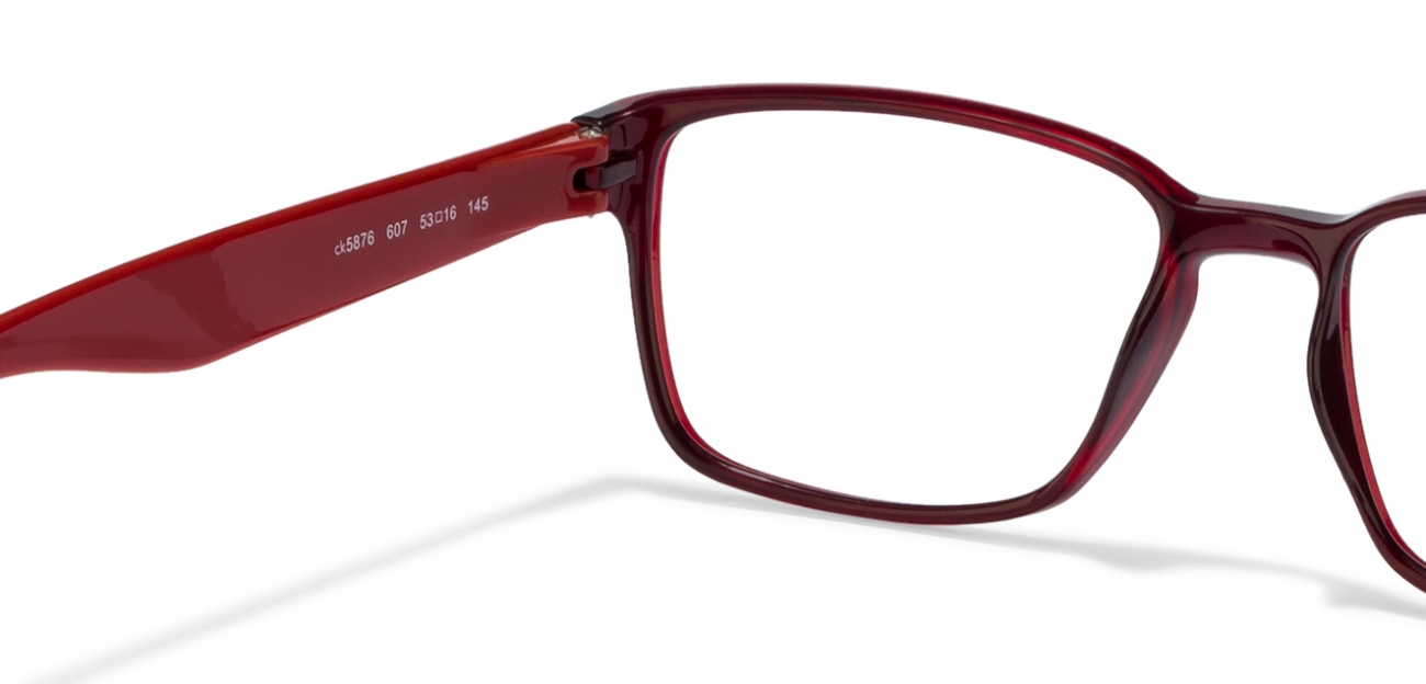 Calvin Klein CK5876 Size:53 Maroon Red 607 Eyeglasses at ...