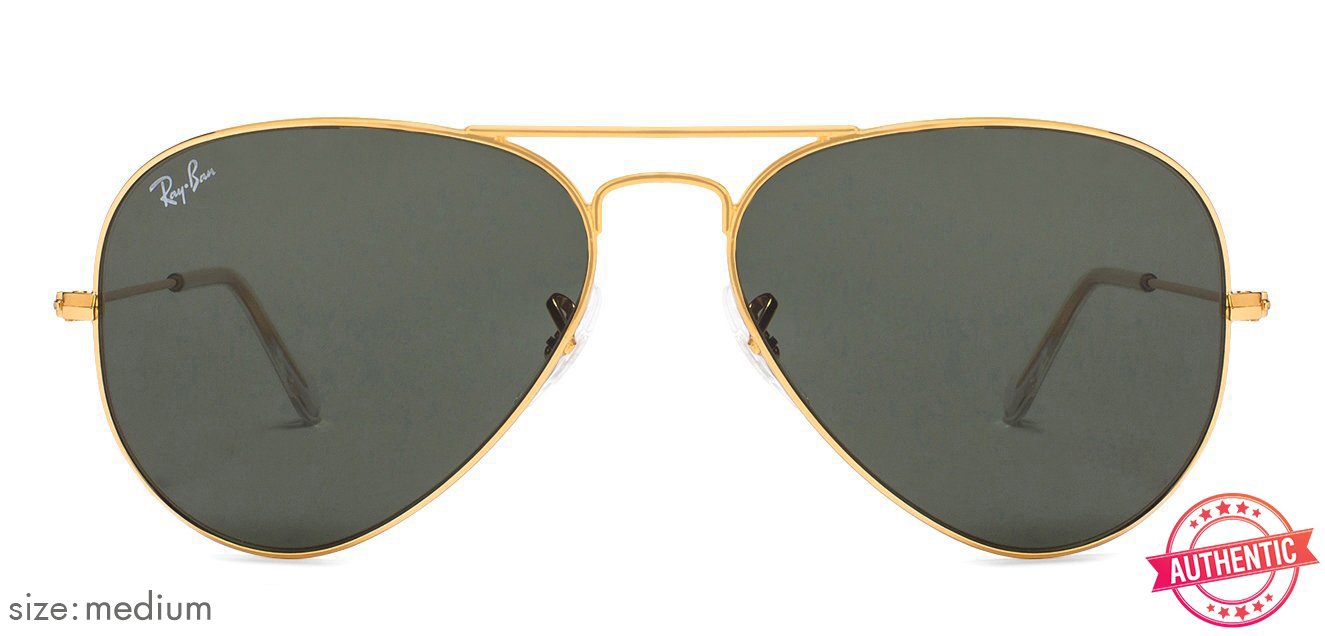 Ray Ban Rb3025 L05 Size 58 Golden Green L05 Men Metal Sunglasses At Best Price Lenskart Com