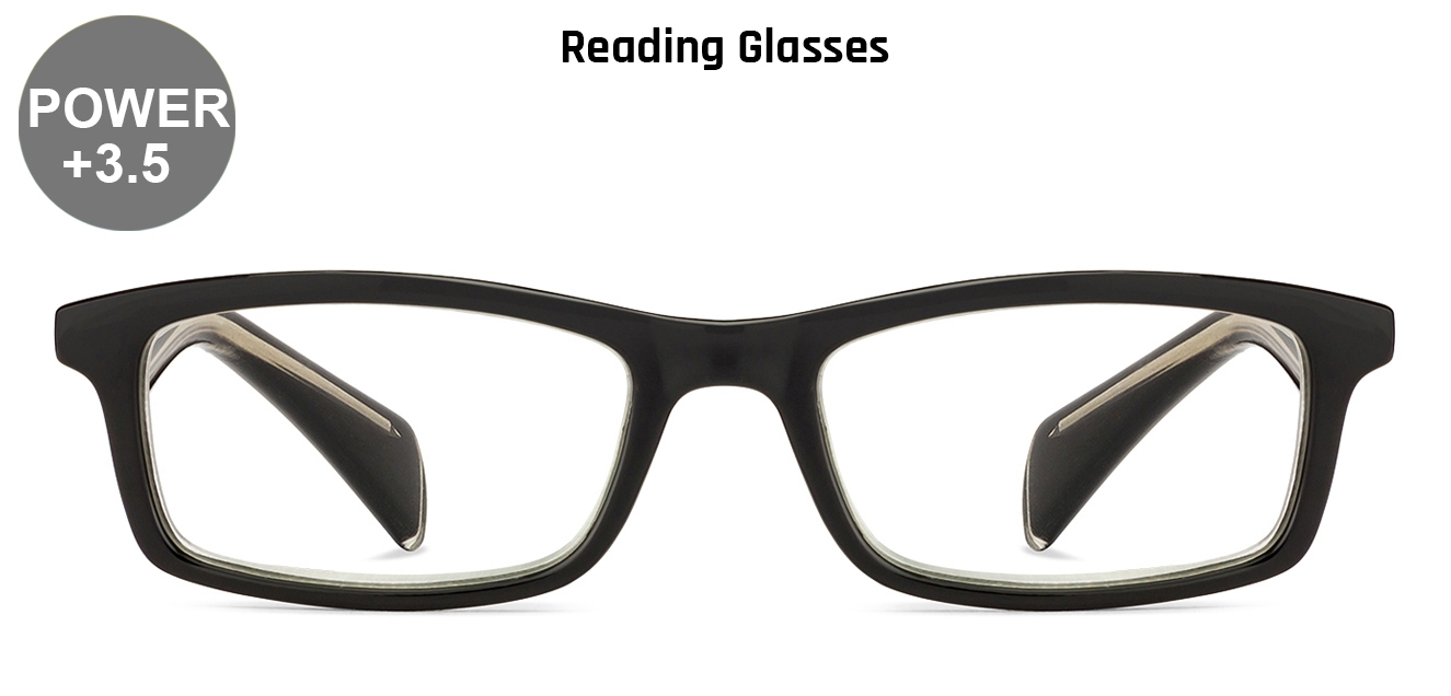 Buy Black Full Rim Rectangle Medium Size 50 Vincent Chase Vc E11058 C1 Reading Eyeglasses Only For 3 50 Power Lenses & free coatings included. vincent chase vc e11058