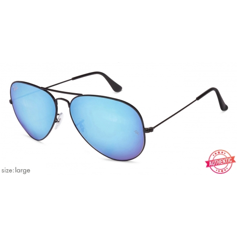 Shop Online For Ray Ban Rb3025 Large Size 62 Black Blue Mirror 002 40 Unisex Sunglasses