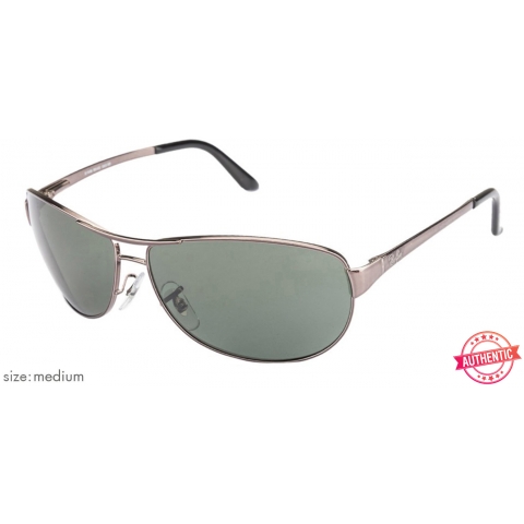 Shop online for Ray-Ban RB3342 Large (Size-60) Gunmetal Green 004/58 Unisex Sunglasses
