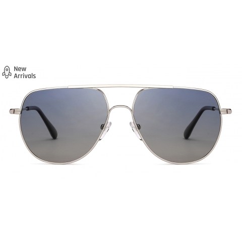 Silver Full Rim Aviator Vincent Chase PREMIUM -C2 Polarized Sunglasses ...