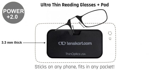 ThinOptics Go-Reader Glasses With Case