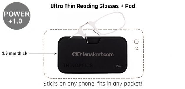 ThinOptics Reader with POD Clear - Power +1.00 ThinOptics Reader with POD Clear - Power +1.00