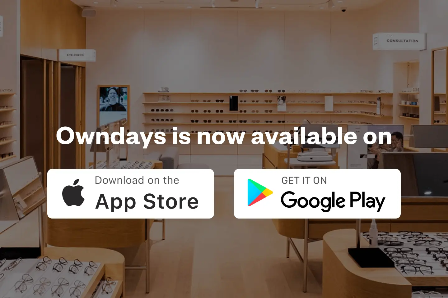Owndays is now available on App Store and Google Play