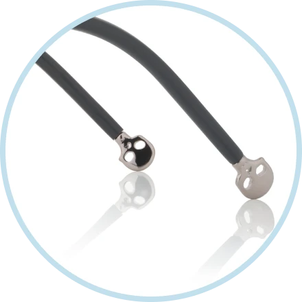 End tips shaped like skulls